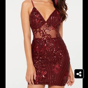 Pretty little thing red sequin dress💝 worn once!